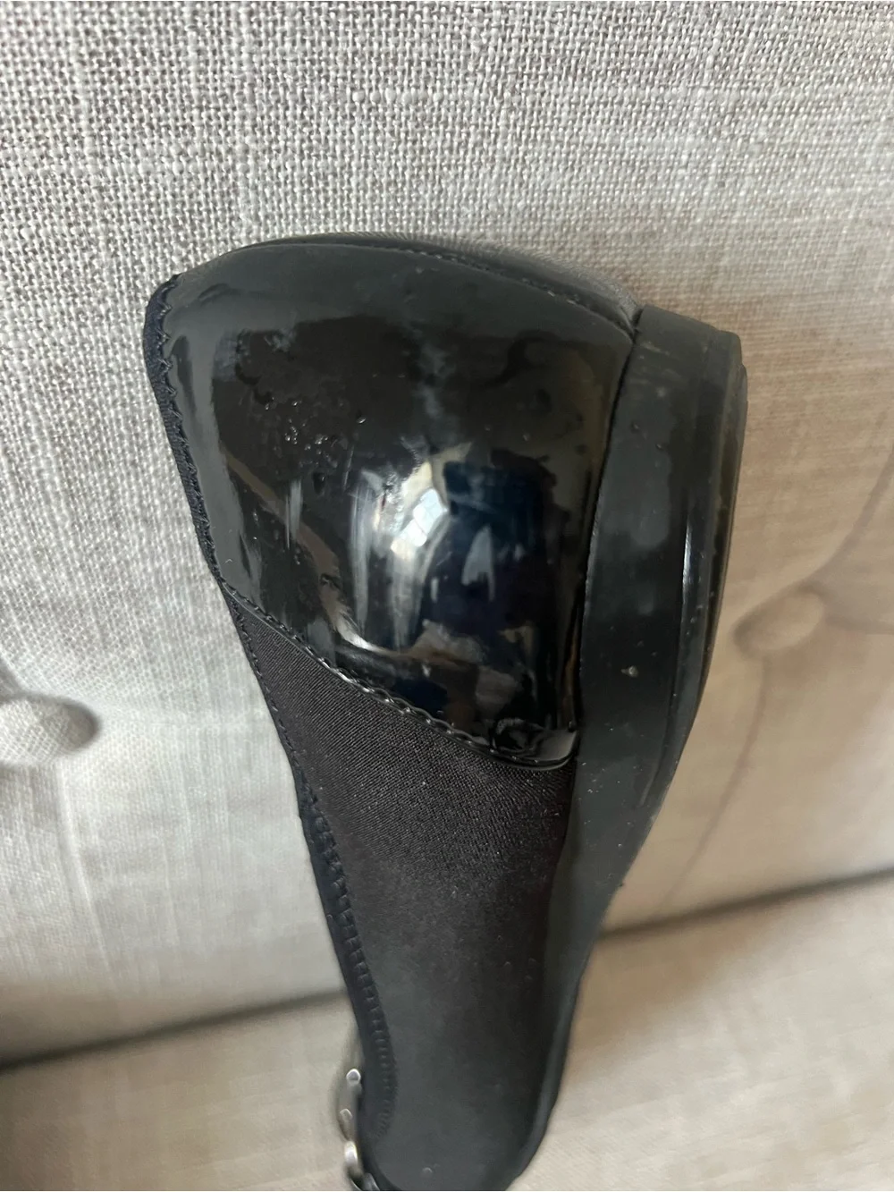 Anne Klein Sport office casual dress black Ballet Flats Silver Buckle Detail, 9